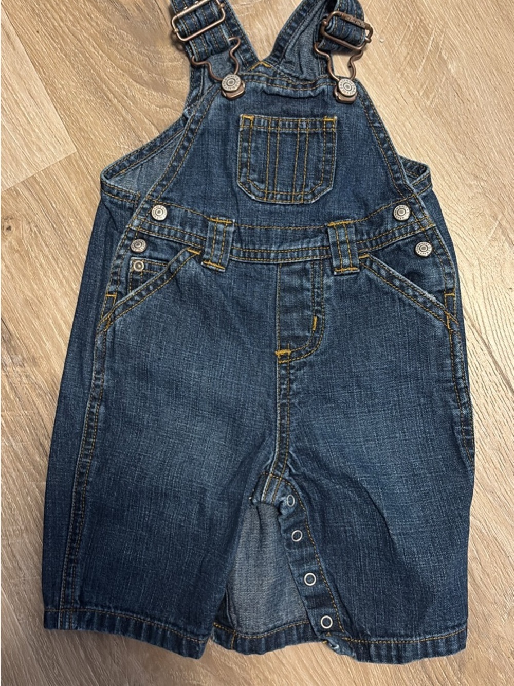 Old Navy Dark Blue Denim Kids Overalls Shorts